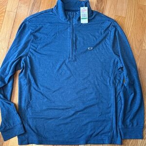Vineyard Vines Blue Zip Up Sweater